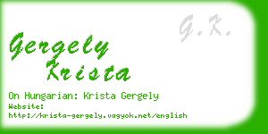 gergely krista business card